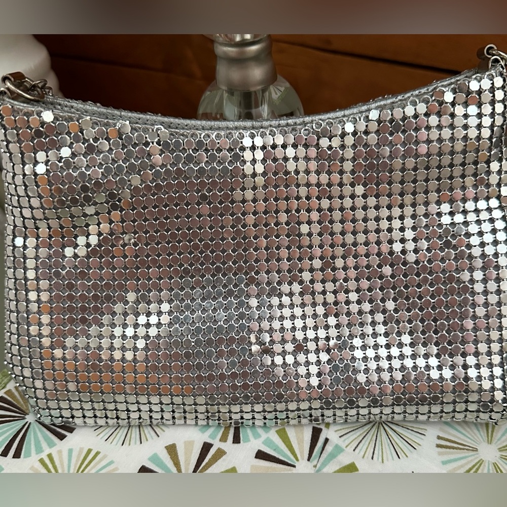 Art Deco Silver Mesh Evening Bag